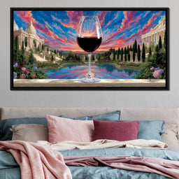 Majestic Vineyard Reflections - NicheCanvas