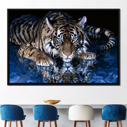 Silent Tiger of the Deep Water - NicheCanvas