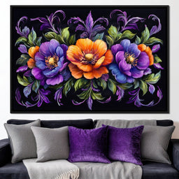 Floral Symphony Dreamscape - NicheCanvas