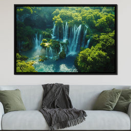 Emerald Cascade Symphony - NicheCanvas