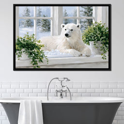 Polar Bear Winter Window Nook - NicheCanvas