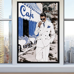 Espresso Break on the Boulevard - NicheCanvas