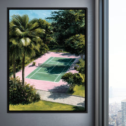 Palm Garden Tennis Court Retreat - NicheCanvas