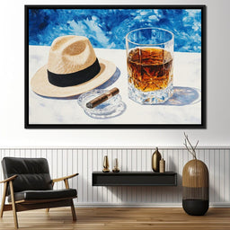 Cigar by the Pool - NicheCanvas
