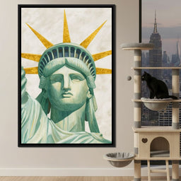 Liberty Crown Golden Rays - NicheCanvas