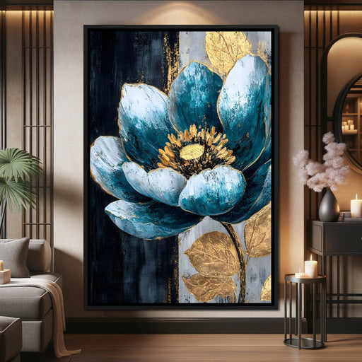 Radiant Petals Golden Harmony Canvas Print