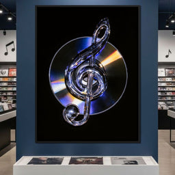 Chrome Rhythms On A Spinning Disc - NicheCanvas