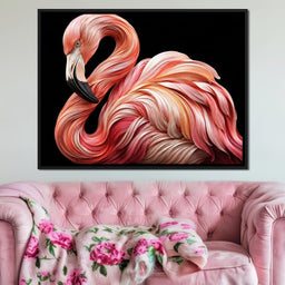 Silk Strand Flamingo Curve - TooplesArt - NicheCanvas
