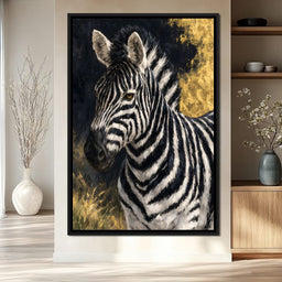Golden Stripes of the Midnight Plains - NicheCanvas