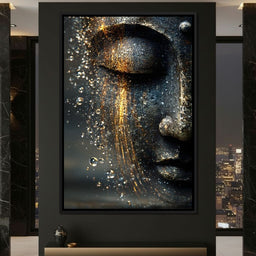  Golden Tranquil Buddha Flow Mirror - NicheCanvas