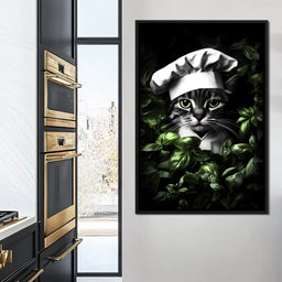 Chef Kitty in Herb Haven - NicheCanvas