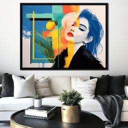Vivid Citrus Pop Portrait Muse - NicheCanvas