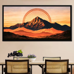 Golden Peaks Before The Solstice Sun - NicheCanvas