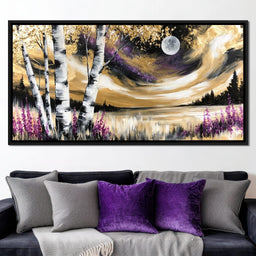 Golden Solstice Over The Purple Wilds - NicheCanvas