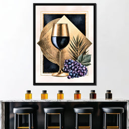 Gilded Vintage Toast At Sunset - NicheCanvas