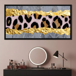 Golden Leopard Marble Rift - NicheCanvas