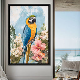 Radiant Parrot Blooms - NicheCanvas