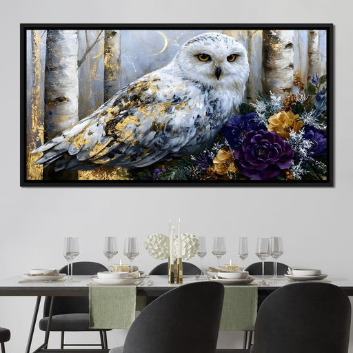 Silent Watcher Among Golden Birch Canvas Print