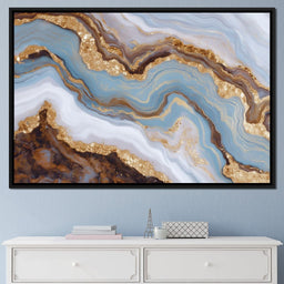 Gilded Riverstone Drift - NicheCanvas