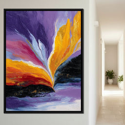 Golden Rift Over Violet Tide - NicheCanvas