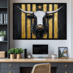 Majestic Golden Stripes Triumph - NicheCanvas