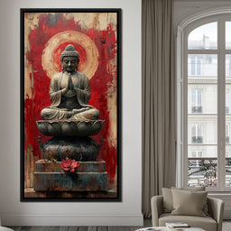 Meditative Lotus Harmony - NicheCanvas