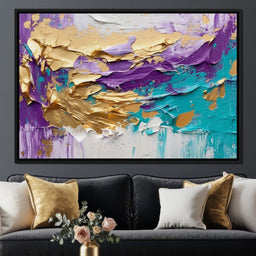 Opulent Oceanic Gold Fusion - NicheCanvas