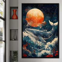 Oceanic Moonlit Majesty - NicheCanvas