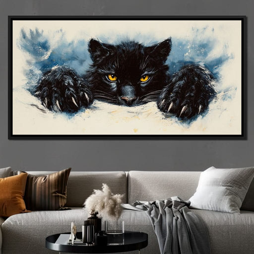 Black Feline on the Prowl Canvas Print