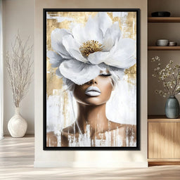 Petals of Golden Elegance - NicheCanvas
