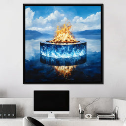 Blue Horizon Flame Enchantment - NicheCanvas