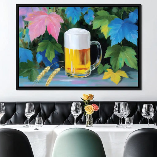 Frothy Beer Garden Delights Canvas Print