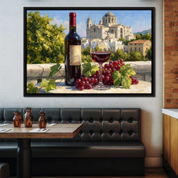 Vintage Wine Harvest Near Cathedral - NicheCanvas