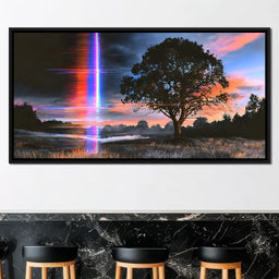 Fractured Light Over the Silent Meadow - NicheCanvas
