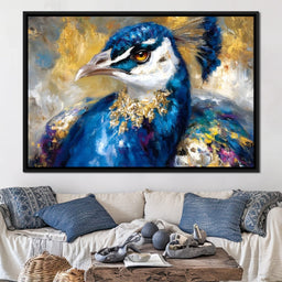 Regal Peacock Gold Radiance - NicheCanvas