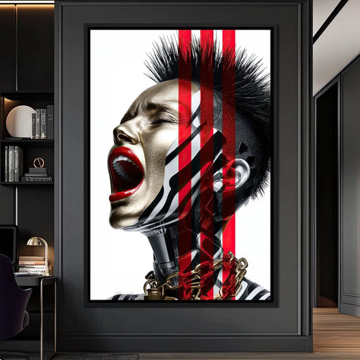 Cyber Scream Queen - TooplesArt Canvas Print