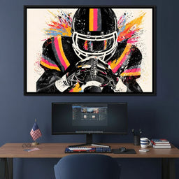 Gridiron Impact Burst of Color - NicheCanvas