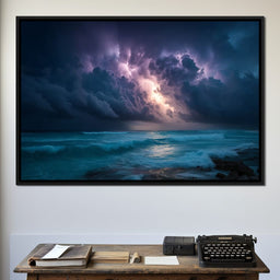 Tempest Sky Over Ocean Waves - NicheCanvas