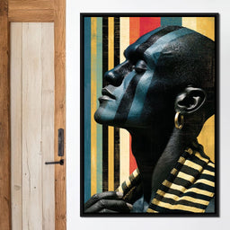 Pan Africa Colours Silhouette - NicheCanvas