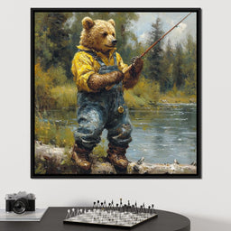 Bear Fishing - NicheCanvas