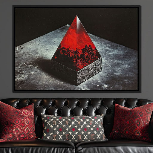 Ephemeral Crimson Obelisk Canvas Print