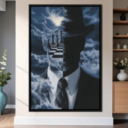 Surreal Chessboard Mind Horizon - NicheCanvas