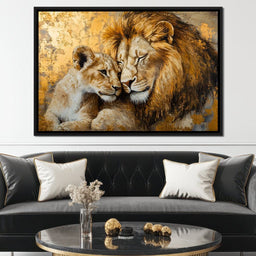 Golden Lions - NicheCanvas