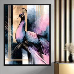 Gilded Plumage Upon Modern Horizons - NicheCanvas