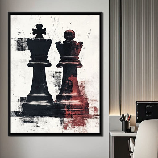 Chess Kings Encounter Majesty Canvas Print
