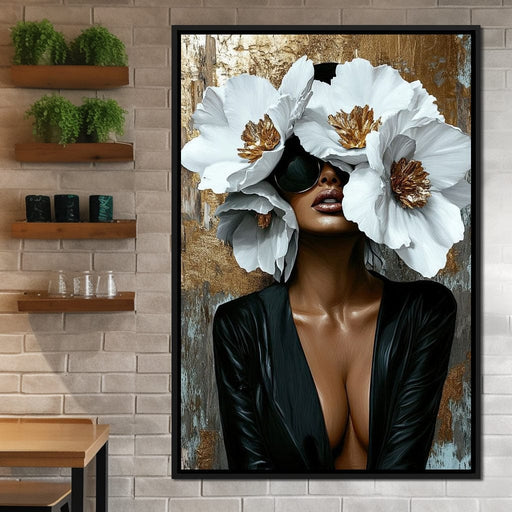 Golden Elegance Floral Expression - Cole Williams Canvas Print