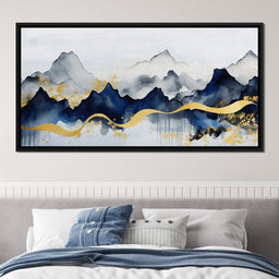 Midnight Peaks Golden Drift - NicheCanvas