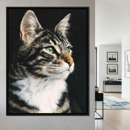Emerald Eyed Tabby Portrait - NicheCanvas