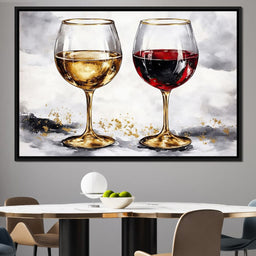 Red & White Wine - NicheCanvas