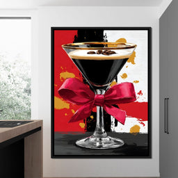 Espresso Martini Red Bow - NicheCanvas